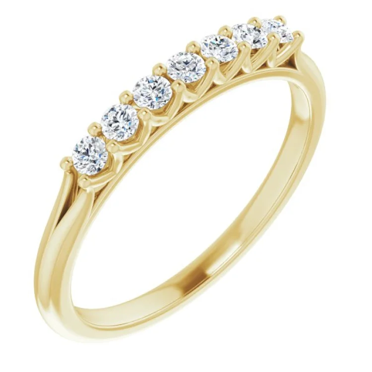 ValentineRings-14K Yellow 1/5 CTW Natural Diamond Anniversary Band