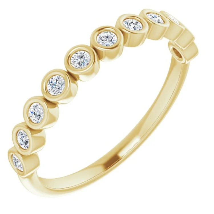 InsectRings-14K Yellow 1/5 CTW Natural Diamond Anniversary Band