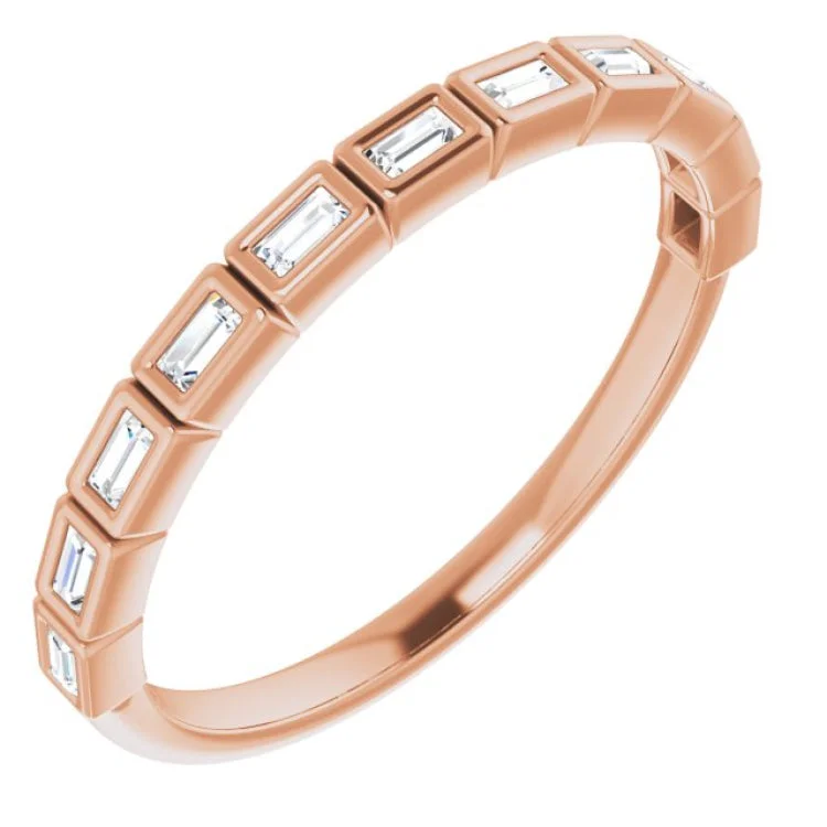 HorseRings-14K Rose 1/6 CTW Natural Diamond Anniversary Band