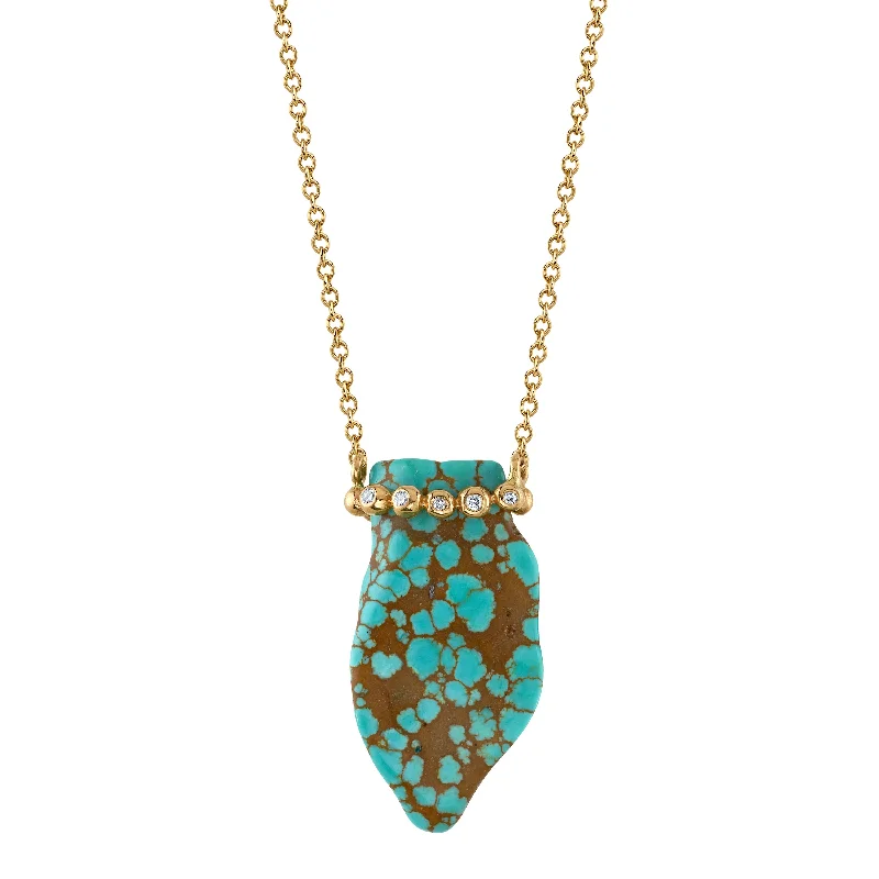 Angel Wing Necklaces-Tumbled Turquoise Necklace