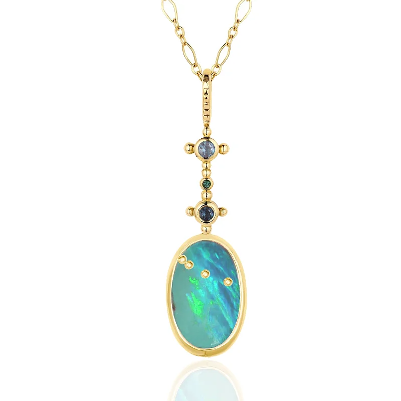 Bohemian Style Necklaces-Scepter Opal Necklace