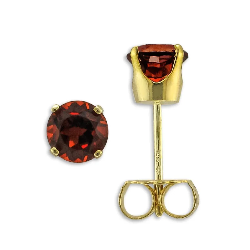 Wedding Earrings-Fashionable Drop Earrings-14KT YELLOW GOLD 1.20 CTW GARNET EARRINGS