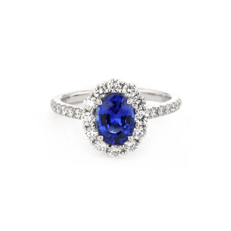 StatementRings-Blue Sapphire & Diamond Ring