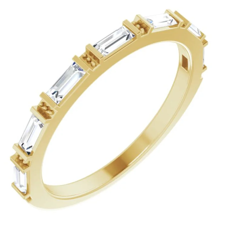 YellowGoldRings-14K Yellow 3/8 CTW Natural Diamond Anniversary Band