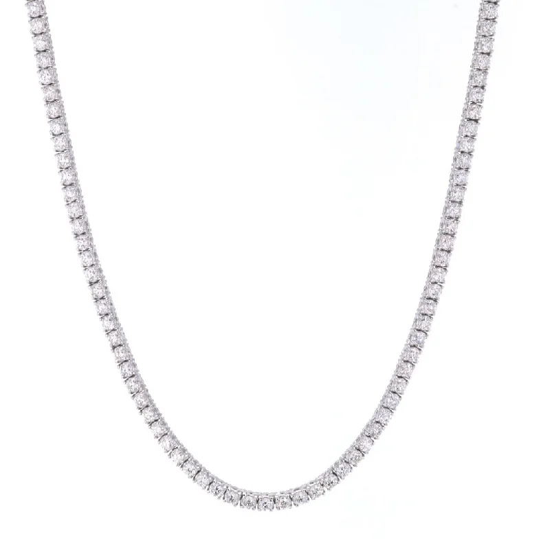 Fine Gold Necklaces-6.45 ctw Diamond Eternity Necklace