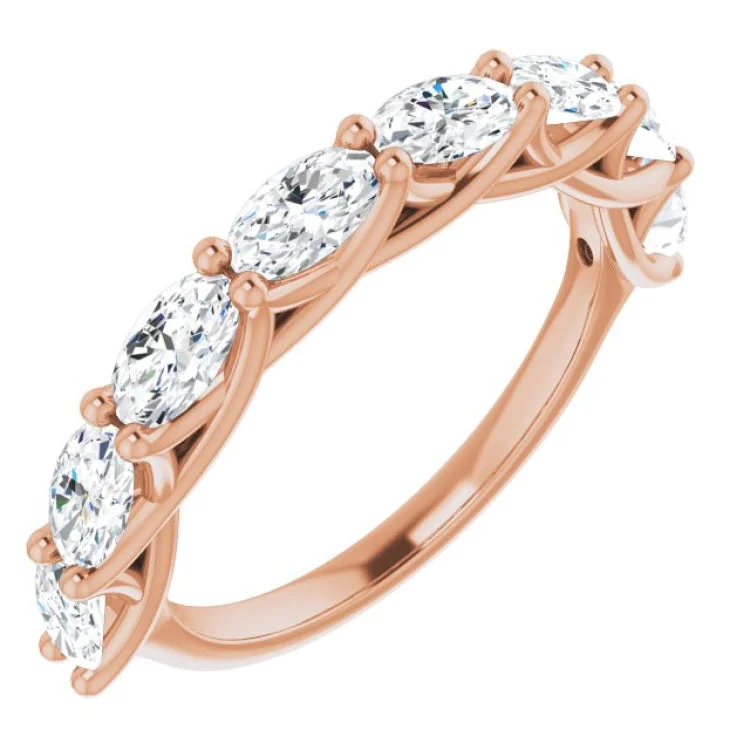 MountainRings-14K Rose 2 CTW Natural Diamond Anniversary Band