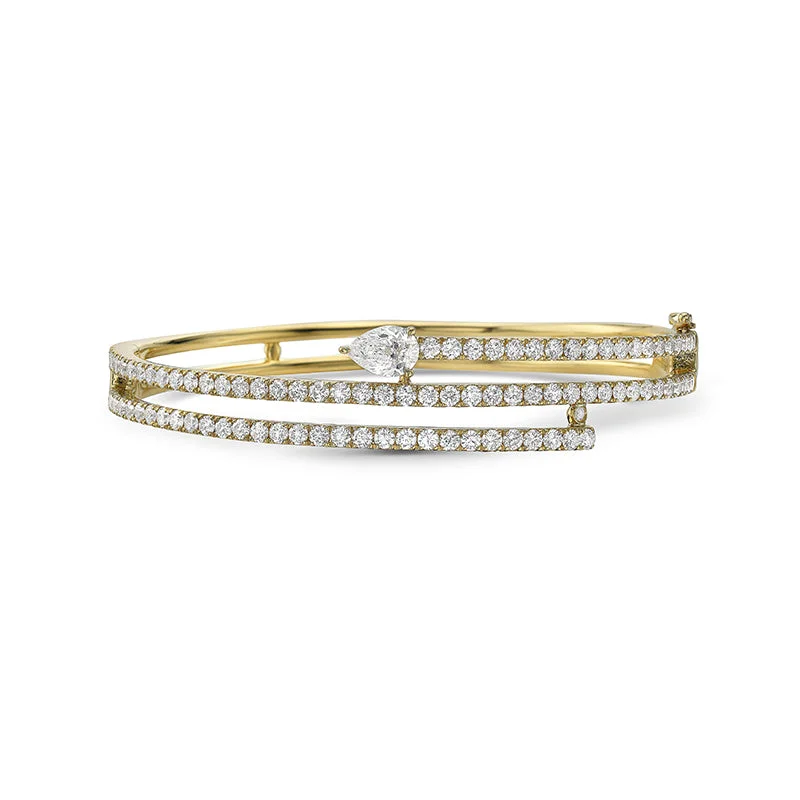 CitrineBracelets-18k Yellow Gold Wrap Bangle