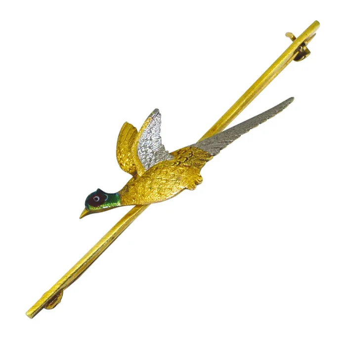 Charming brooch-Flying Pheasant Brooch