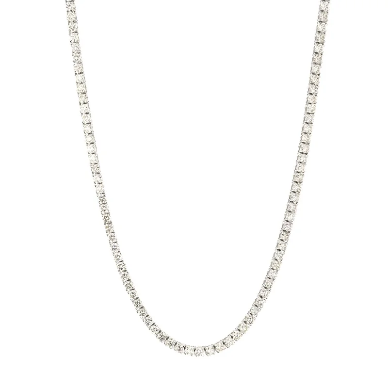 Long Beaded Necklaces-10.09 ctw Diamond Eternity Necklace