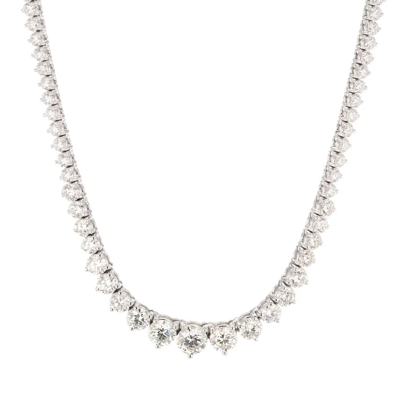 Elegant Choker Necklaces-13.55 ctw Diamond Eternity Necklace