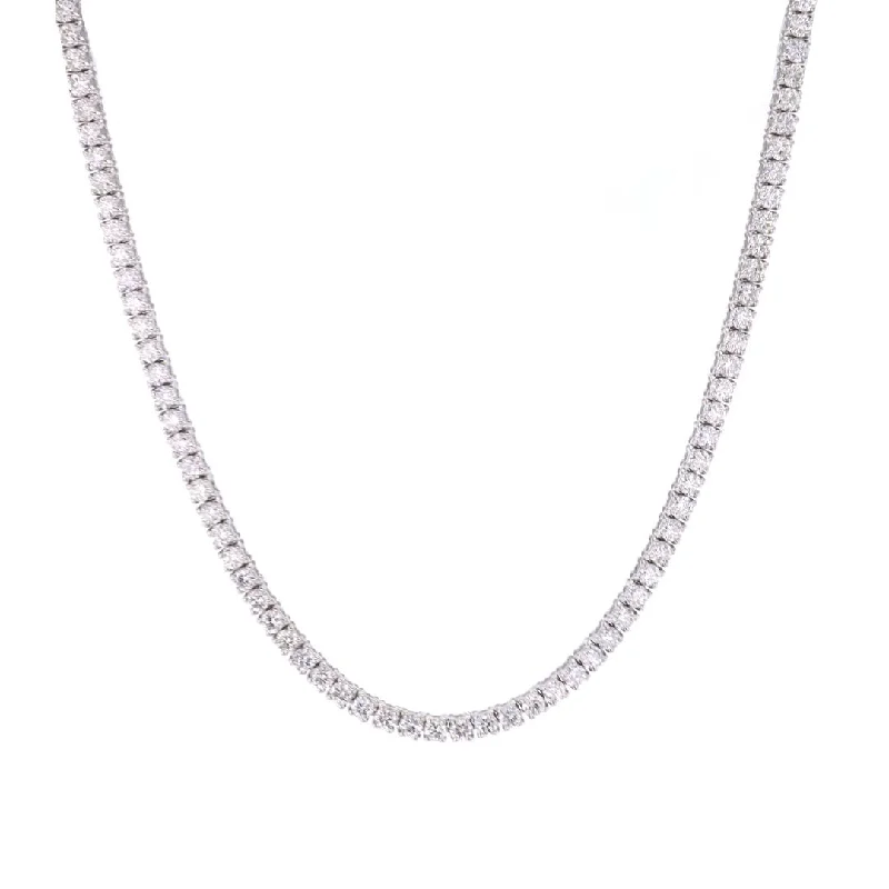 Handcrafted Diamond Necklaces-6.36 ctw Diamond Eternity Necklace