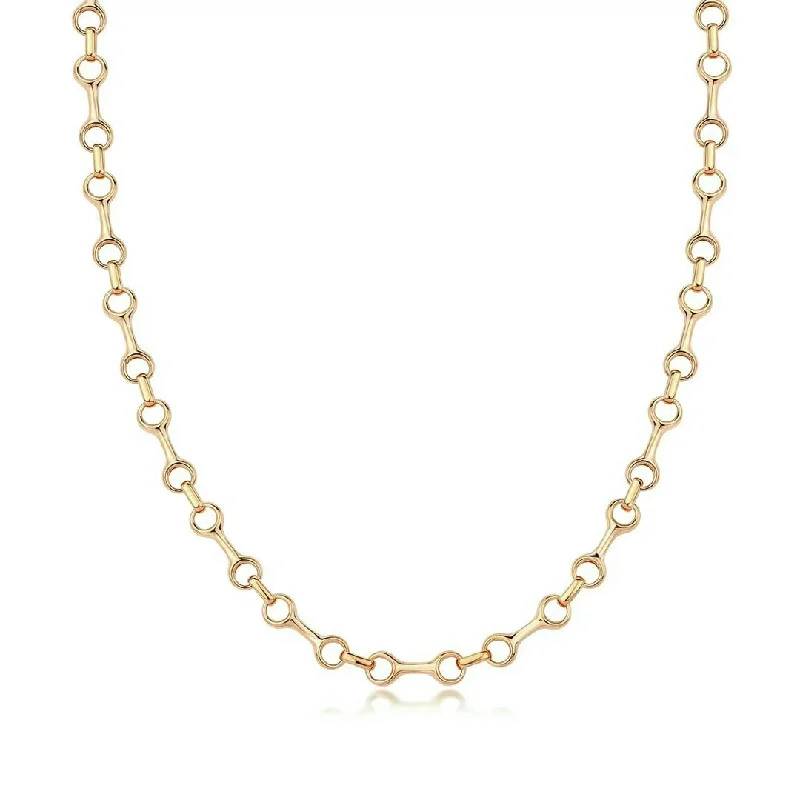 Geometric Shape Necklaces-14k Gold Bone Chain