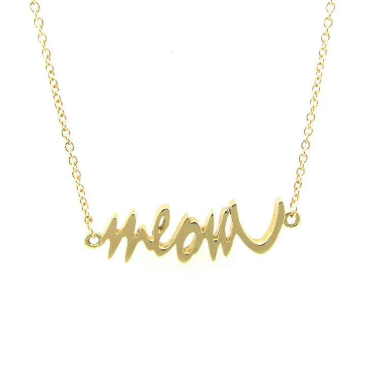 Layered Gold Necklaces-Baby Meow Necklace