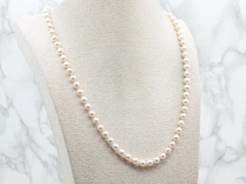 Modern Necklaces with Charms-Long Beaded Pearl Necklace