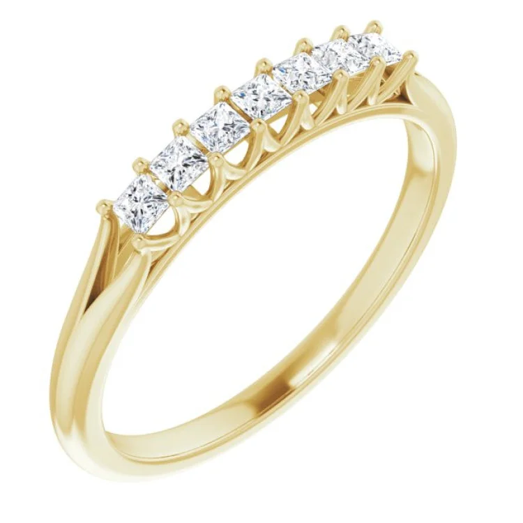 ButterflyRings-14K Yellow 1/4 CTW Natural Diamond Anniversary Band