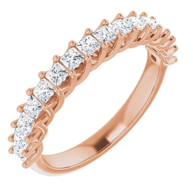 AdultRings-14K Rose 3/4 CTW Natural Diamond Anniversary Band