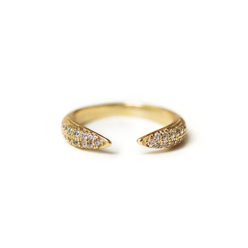 AngelRings-Claw Pave Ring