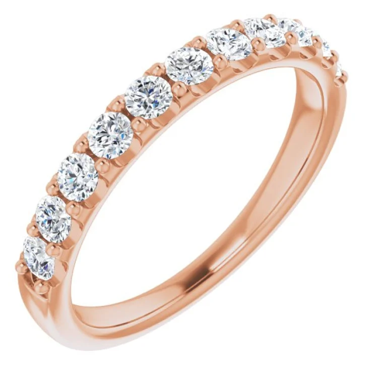 PromiseRings-14K Rose 1/2 CTW Natural Diamond Anniversary Band