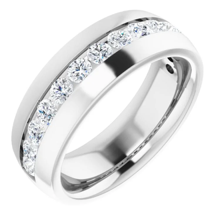 AnniversaryRings-14K White 1 3/8 CTW Natural Diamond Band