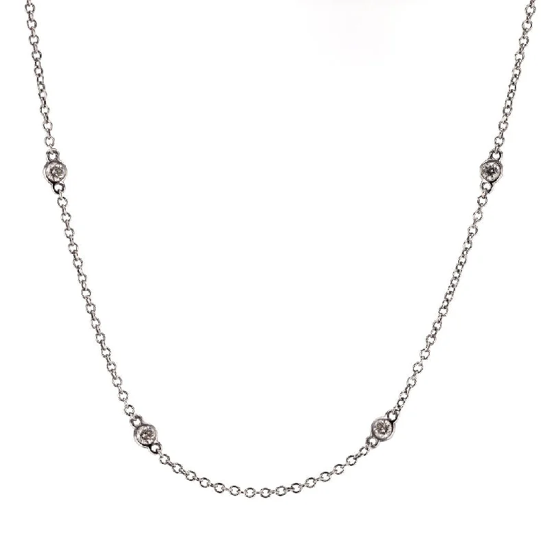 Chunky Necklaces for Fashion Lovers-1.49 ctw Diamonds By The Yard Necklace | M10220582