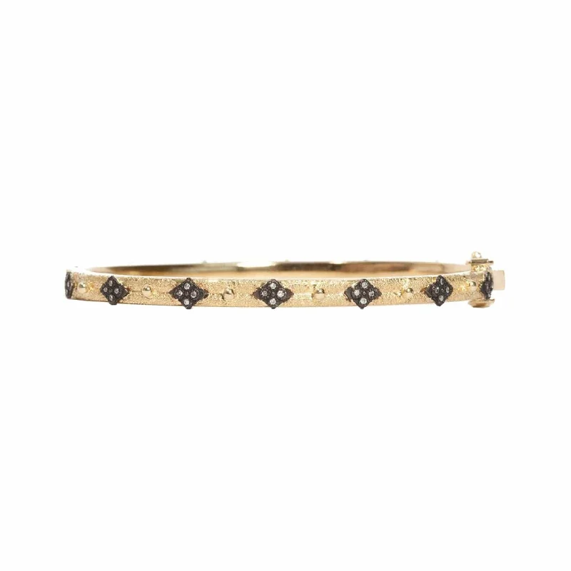 ReikiBracelets-Old World Crivelli Stackable Bangle with Diamonds