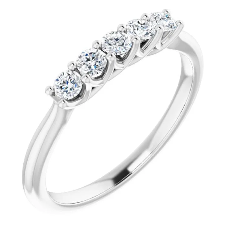 PromiseRings-Platinum 1/3 CTW Natural Diamond Anniversary Band