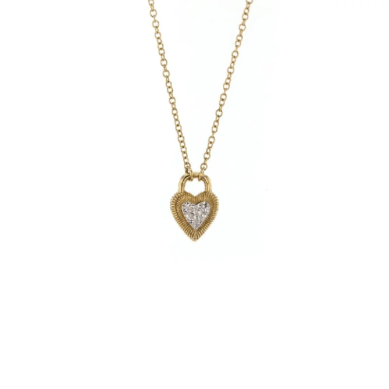 Custom Gemstone Necklaces-0.05 ctw Diamond Heart Pendant Necklace