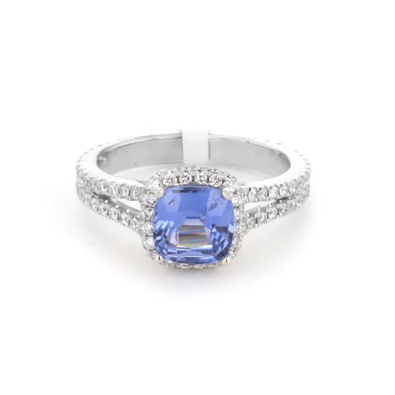 EmeraldRings-Blue Sapphire & Diamond Ring | 10268146