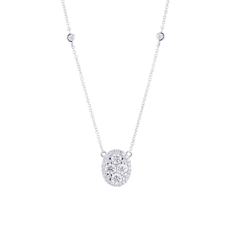 Infinity Necklaces for Couples-0.67 ctw Diamond Pendant Necklace