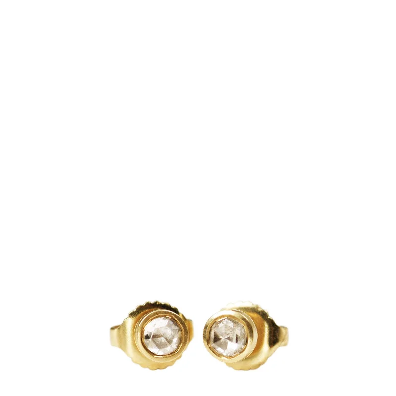 Chic Earrings-Adjustable Earrings-18K Gold 3mm Diamond Stud Earrings