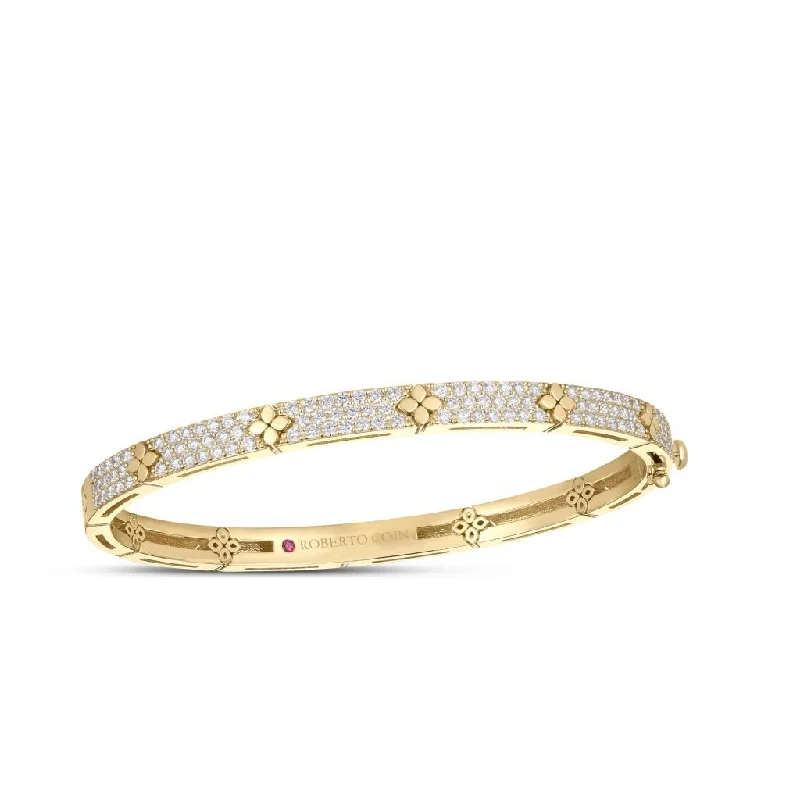 CasualBracelets-18k Yellow Gold Pave Love in Verona Bangle