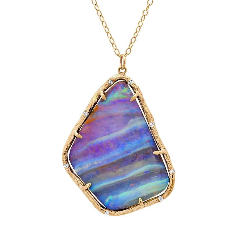 Multi-Layer Necklaces-Skyline Blue Opal Necklace