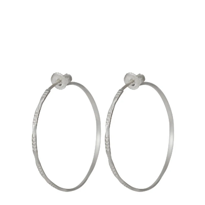 Classic Gold Earrings-Silver Earrings-Sterling Silver Medium Moroccan Endless Hoop Earrings