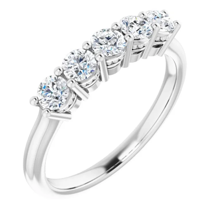 LotusRings-Platinum 1/6 CTW Natural Diamond Anniversary Band