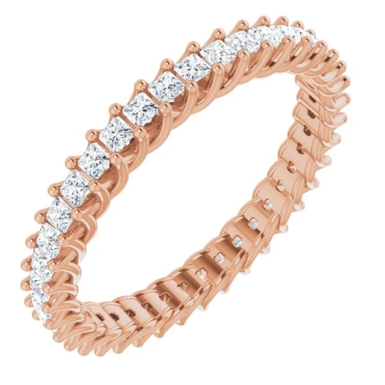 PuzzleRings-14K Rose 7/8 CTW Diamond Eternity Band