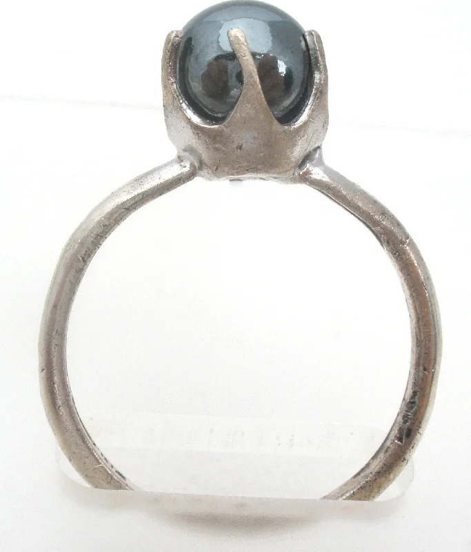 GemstoneRings-Uncas Hematite Ring Sterling Silver Size 7