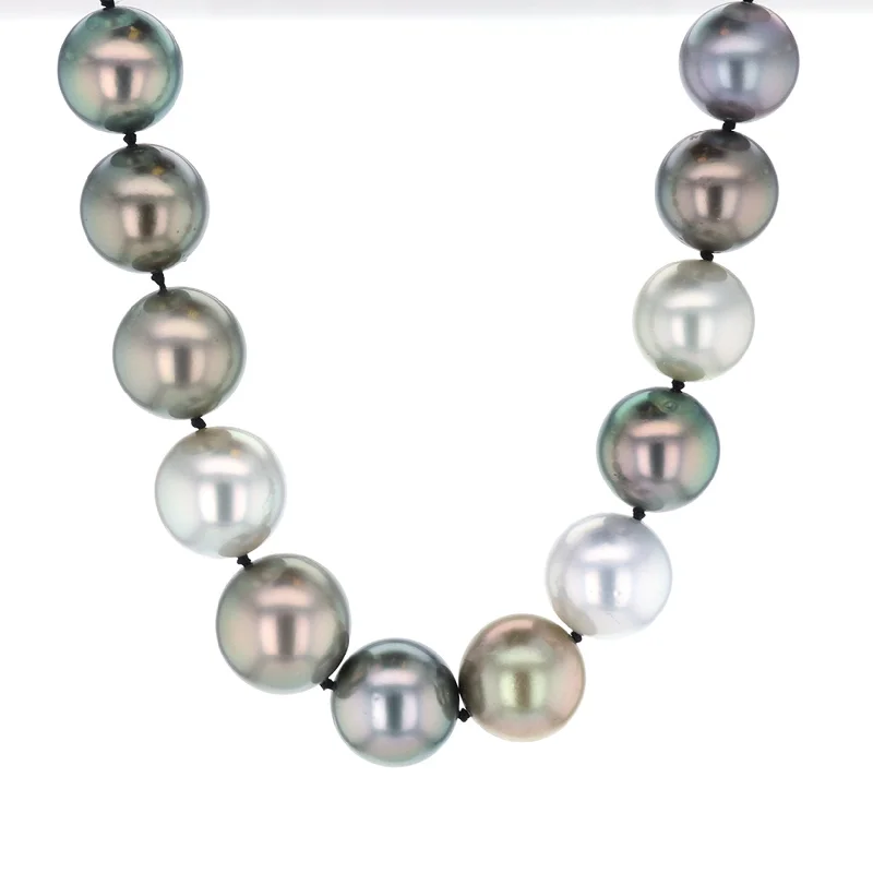 Real Gold Necklaces for Men-Multcolor Pearl Necklace