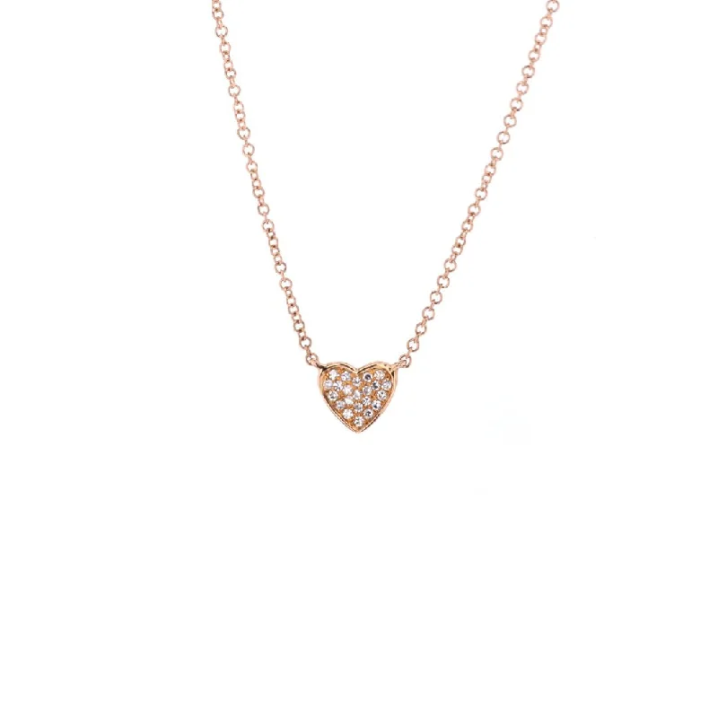 Necklace with Custom Engraving-0.07 ctw Diamond Heart Necklace