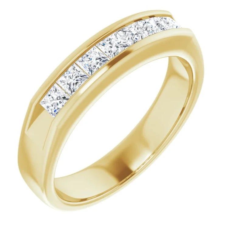 HandmadeRings-14K Yellow 9/10 CTW Natural Diamond Ring