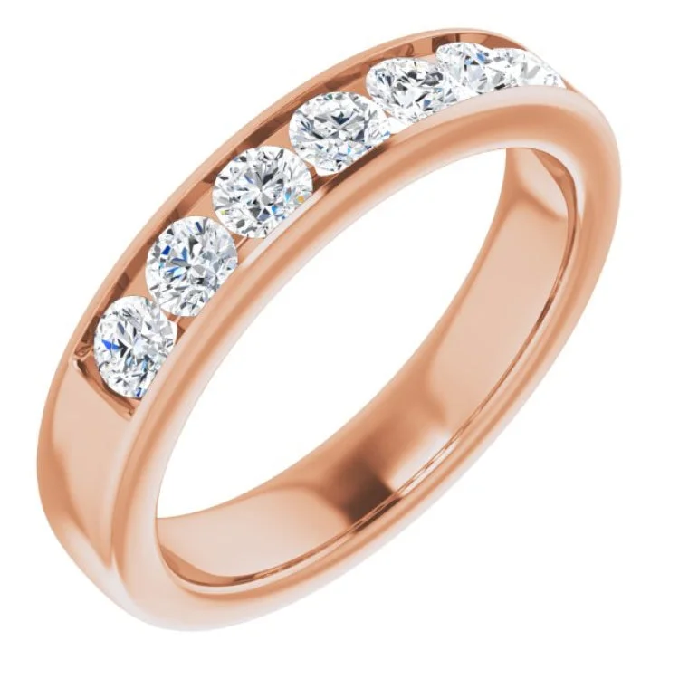 BeeRings-14K Rose 1 CTW Natural Diamond Band