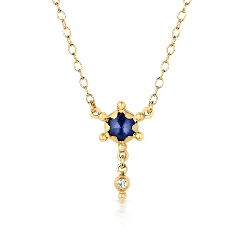 Wedding Necklaces for Bridesmaids-Star Bright Sapphire Necklace