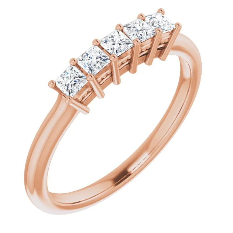 CladdaghRings-14K Rose 1/3 CTW Natural Diamond Anniversary Band