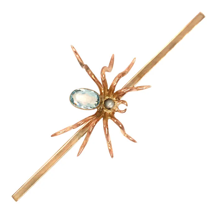 Brooch for casual wear-Victorian Spider Bar Brooch