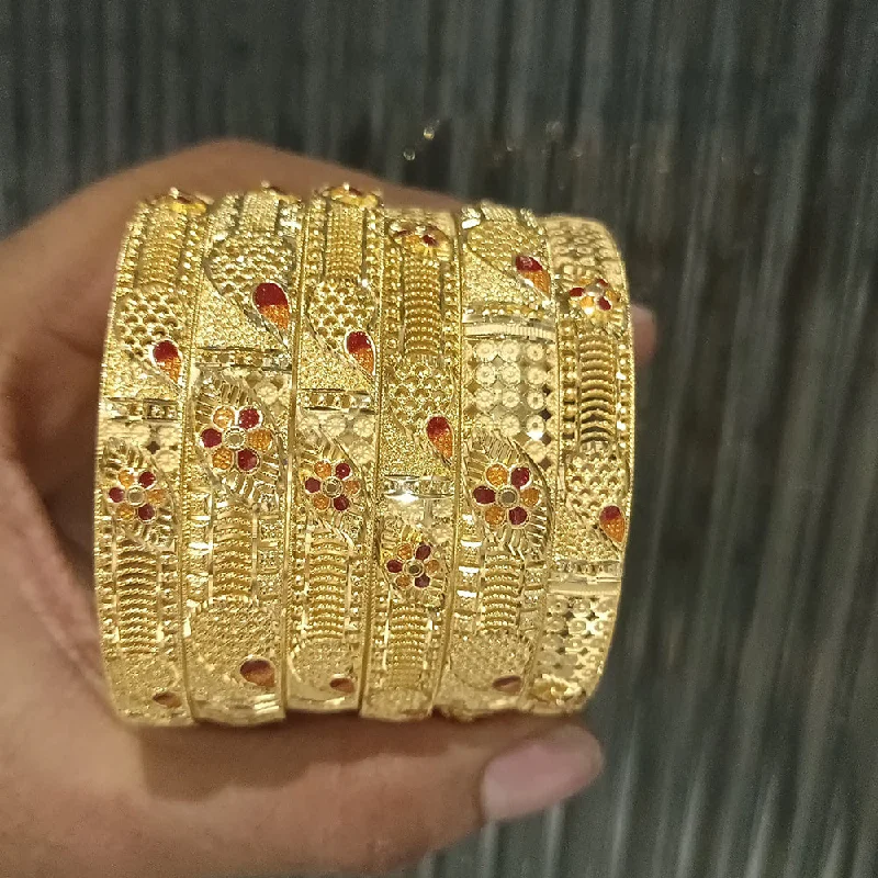 Designer Bangles For Brides-Pari Art Jewellery Forming Bangles Set