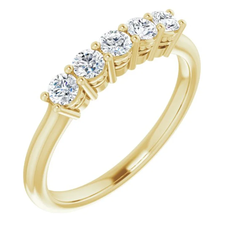 FeatherRings-14K Yellow 1/3 CTW Natural Diamond Anniversary Band