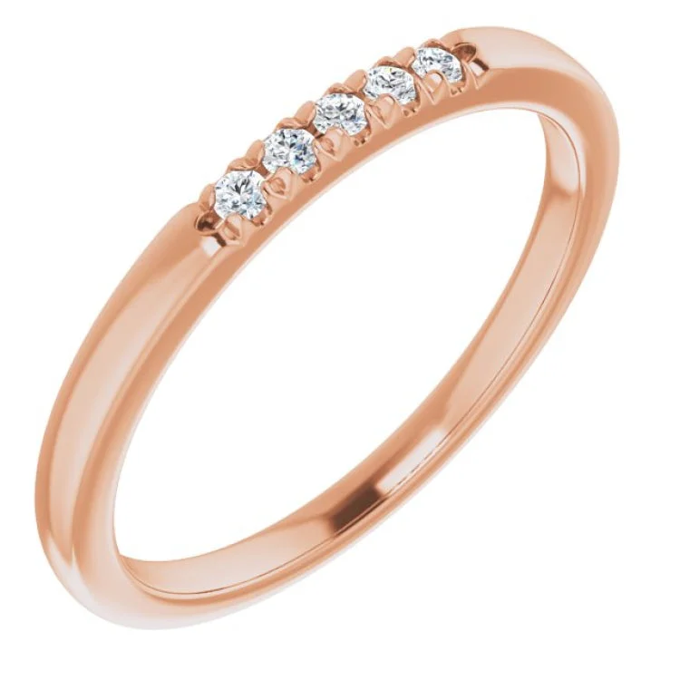 YogaRings-14K Rose .07 CTW Natural Diamond Anniversary Band