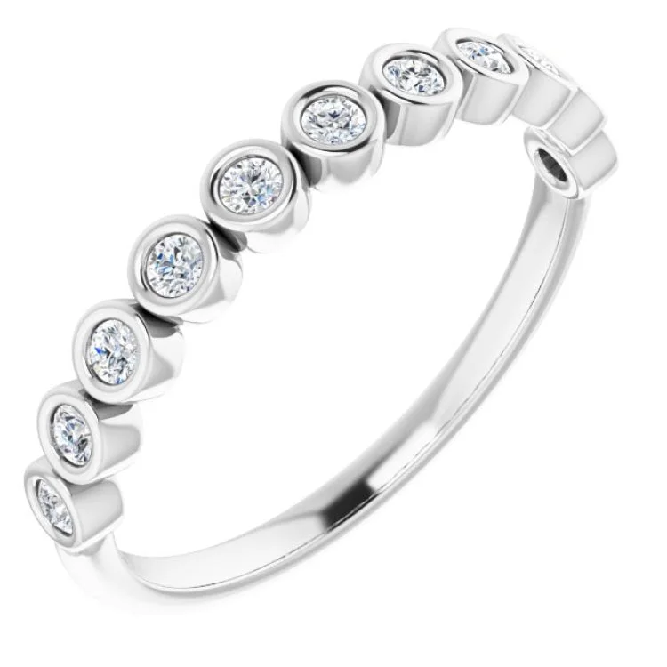 TropicalRings-14K White 1/5 CTW Natural Diamond Anniversary Band