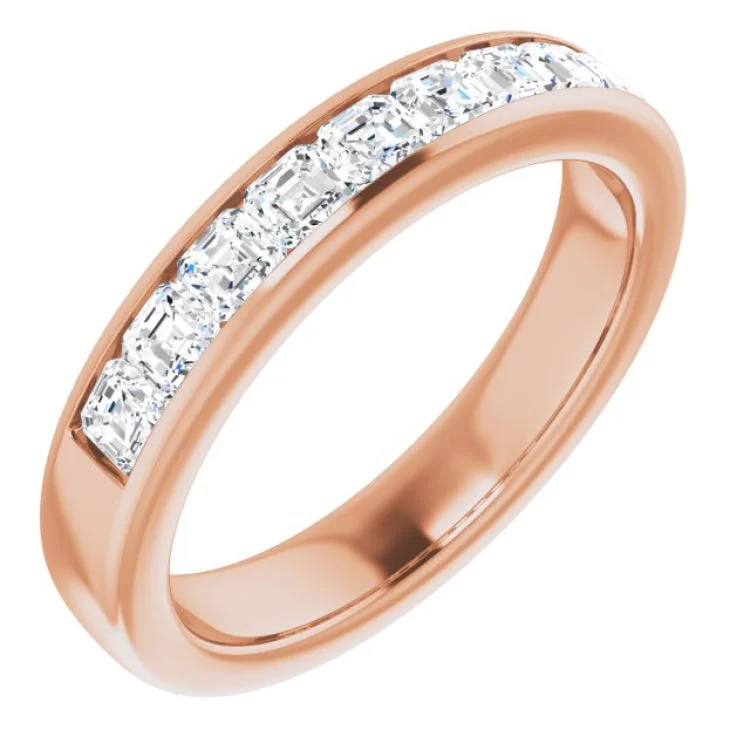 BirthdayRings-14K Rose 1 3/8 CTW Natural Diamond Band