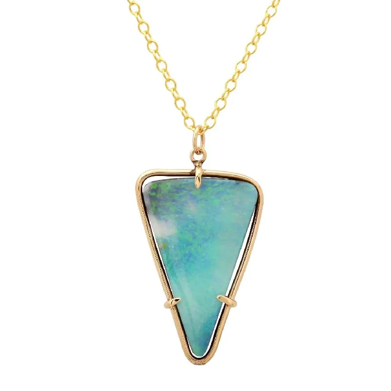 Small Dainty Necklaces-Caribbean Opal Necklace