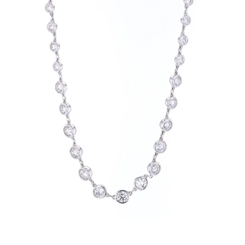 Celebrity Inspired Necklaces-8.52 ctw Lab-Grown Diamond Bubble Necklace